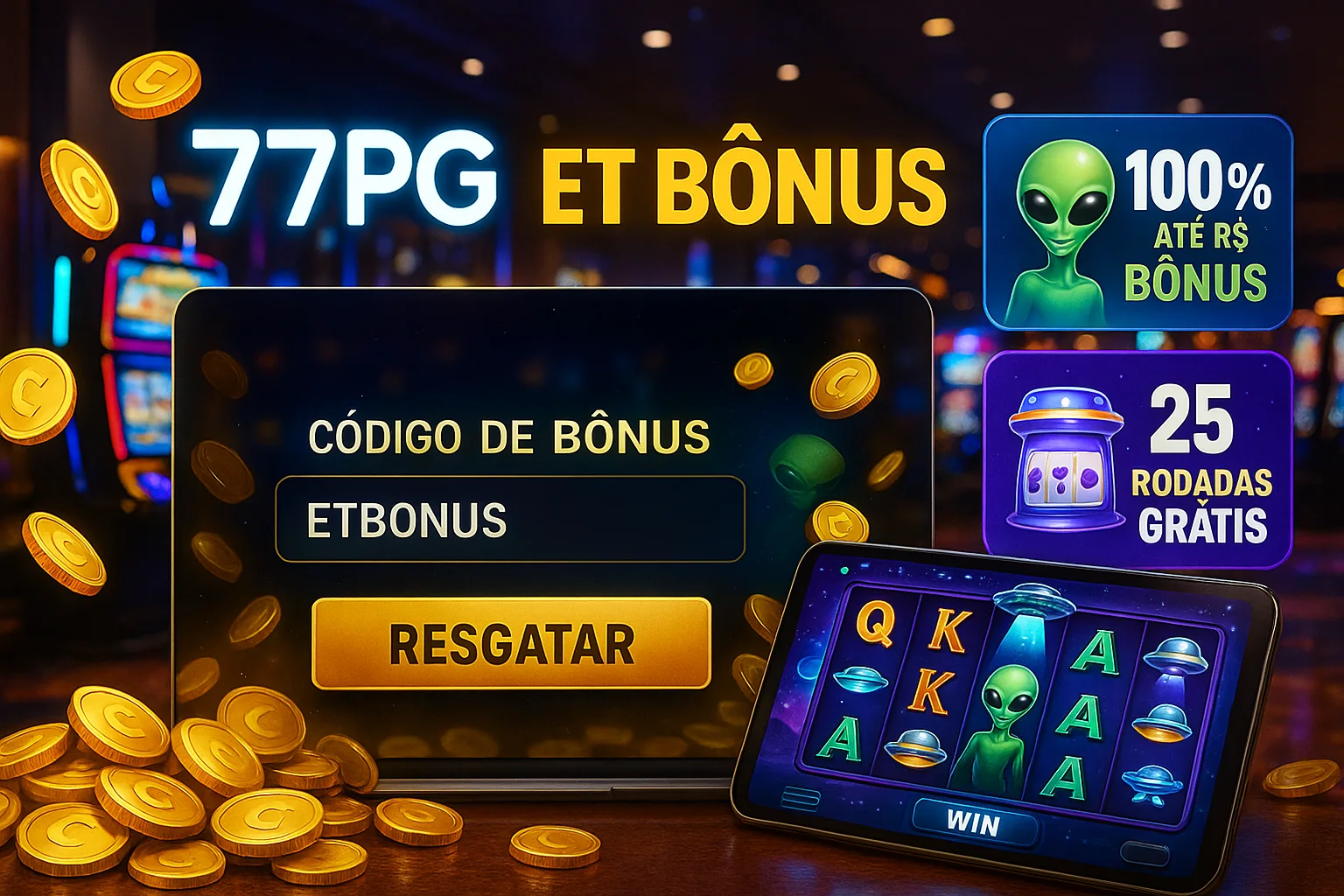 O bônus promocional 77PG é uma ótima maneira de começar sua aventura
